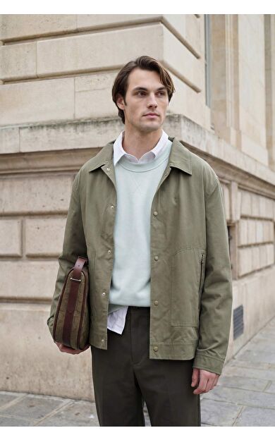 DeFacto Regular Fıt Polo Yaka Su Geçirmez Mont