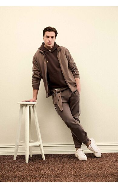 Slım Fıt Fermuar Cepli Pike Pantolon