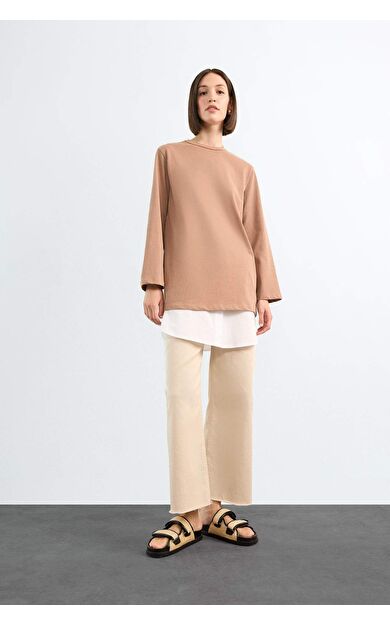 DeFacto Relax Fit Yarı Elastik Bantlı Bel Poplin Tesettür Kapatıcı Parça