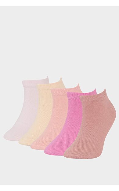 DeFacto Kız Çocuk 5'li Pamuklu Patik Çorap F8564A8NSKR1