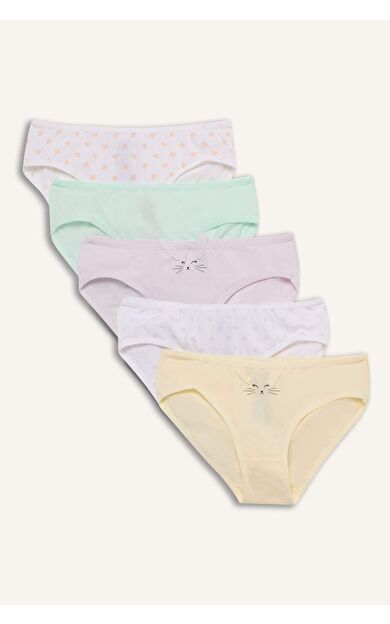 Kız Çocuk Hayvan Desenli 5'li Alt İçlik