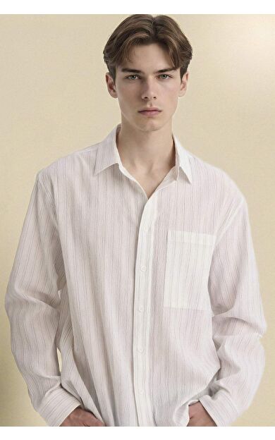 Esnek Kumaş Boxy Fit Gömlek