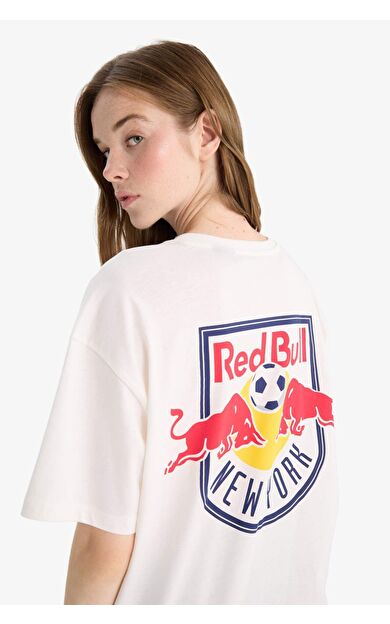 MLS Oversize Geniş Kalıp Bisiklet Yaka Sırt Baskılı Kısa Kollu Tişört