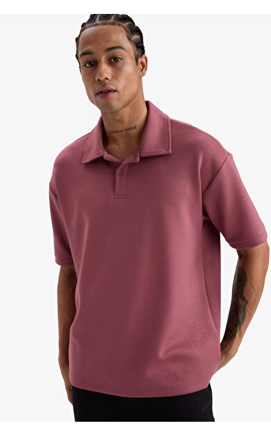 DeFacto DeFactoFit Boxy Fit Polo Yaka Sporcu Kısa Kollu Tişört