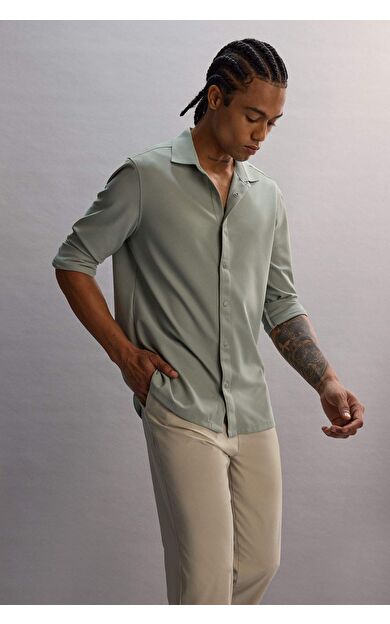 DeFactoFit Uzun Kollu Gömlek F8642AX25AUGN1102