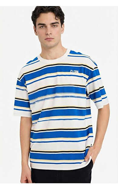 %100 Pamuk Boxy Fit Baskılı Tişört