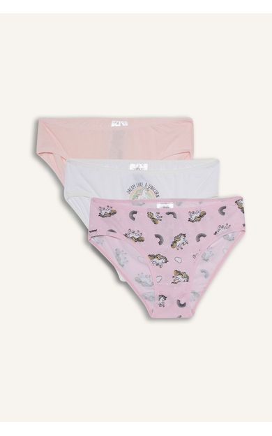 DeFacto Kız Çocuk Hayvan Desenli 3'lü Slip Külot