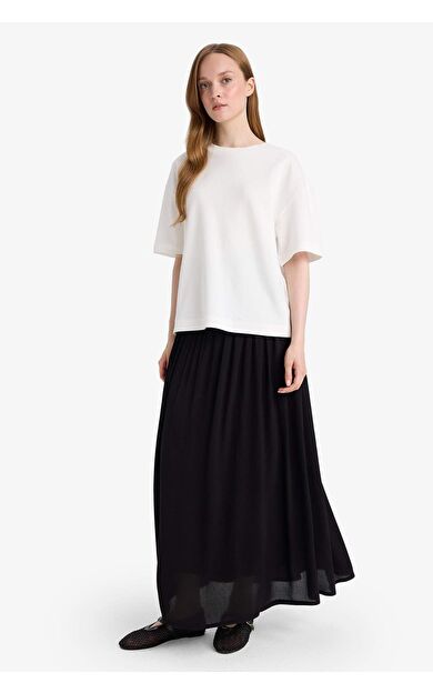 DeFacto A Kesim Krinkıl Kumaş Maxi Etek