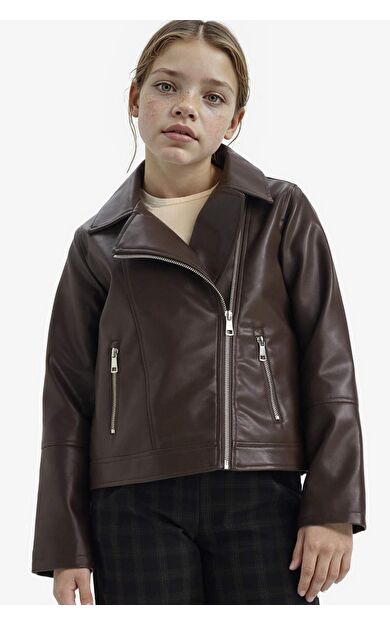 Kız Çocuk Suni Deri Ceket