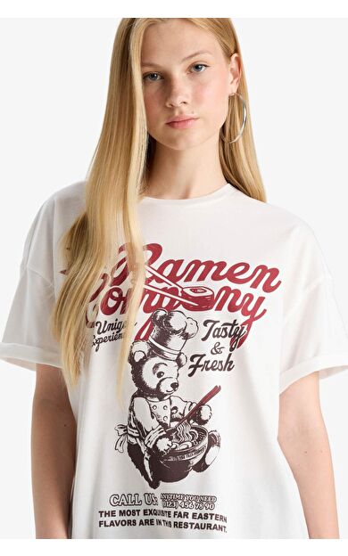 Coool Oversize Geniş Kalıp Baskılı Kısa Kollu Tişört F8747AX25AUWT32