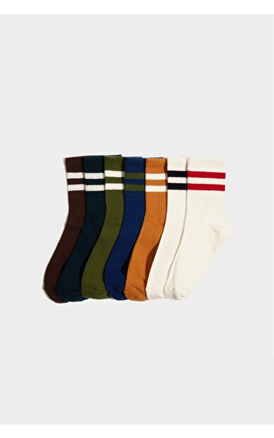 DeFacto 7'li Pamuklu Uzun Çorap Erkek Çocuk