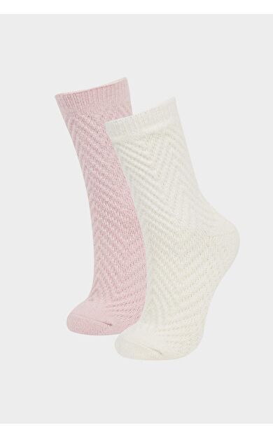 Kadın 2'li Pamuklu Uzun Çorap