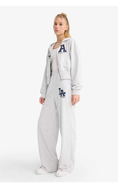 Coool Wide Leg Geniş Paça Beli Lastikli Baskılı Eşofman Altı