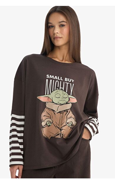 Coool Star Wars Oversize Geniş Kalıp Bisiklet Yaka Uzun Kollu Tişört