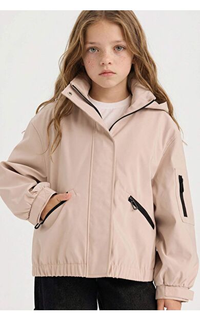 Kapüşonlu Yağmurluk Kız Çocuk