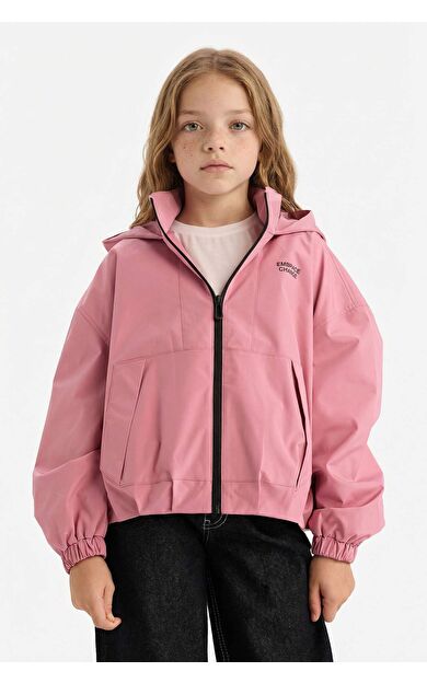 Kapüşonlu Yağmurluk Kız Çocuk