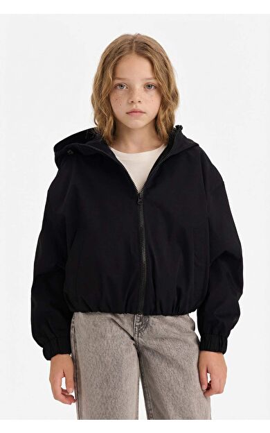 Kapüşonlu Yağmurluk Kız Çocuk