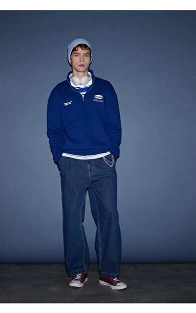 Esnek Belli Barrel Fıt Jean Pantolon