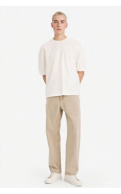 DeFacto Baggy Fit Pantolon Bej F9000AX26SPBG815