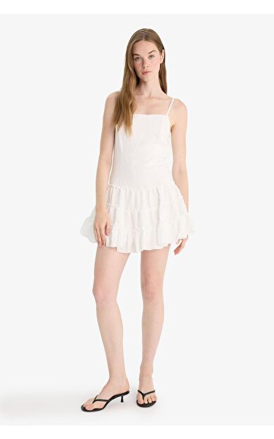 DeFacto Regular Fit Askılı Modal Askılı Mini Elbise