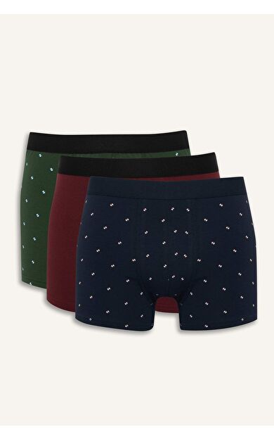 DeFacto Regular Fit Puantiye 3'lü Boxer F9033AX25AUGN512