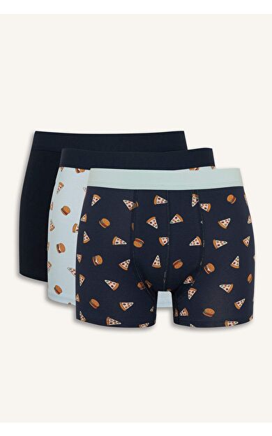 DeFacto Regular Fit Baskılı 3'lü Boxer F9035AX25AUNV135