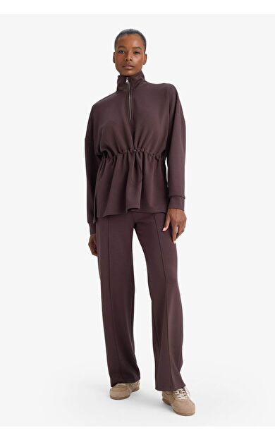 Straıght Fıt Geniş Paça Standart Boy Modal Sporcu Pantolon