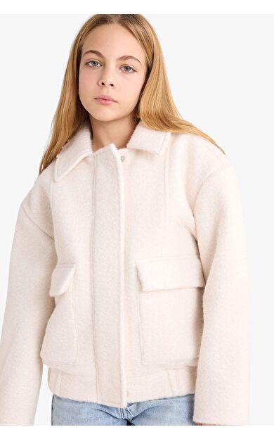 Kız Çocuk Bisiklet Yaka Mont