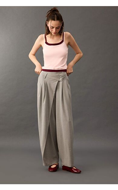 DeFacto Baggy Fit Fermuarlı Normal Bel Standart Boy Pantolon