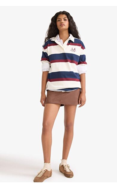 DeFacto Yüksek Bel Süet Mini Etek