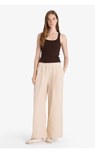 DeFacto Wide Leg Çift Cepli Normal Bel Standart Boy Pantolon F9223AX25SMER142