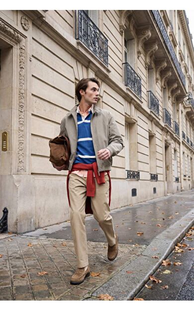 Erkek Pamuklu Smart-Casual Pantolon