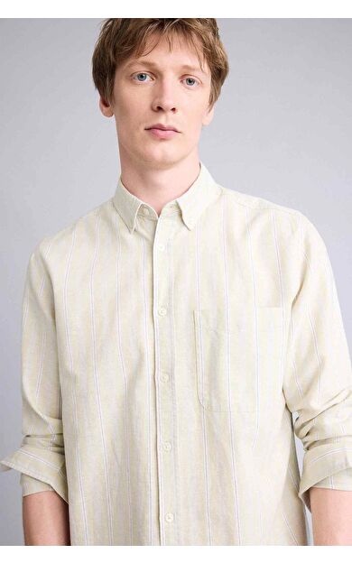 DeFacto Keten Karışımlı Gömlek