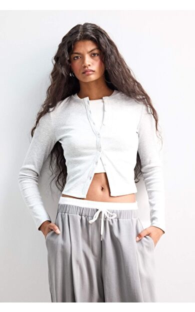 Coool Fitted Bisiklet Yaka Fitilli Kaşkorse Hırka F9348AX25AUGR256