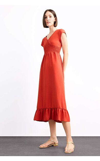 Fitted Kısa Kollu Elbise