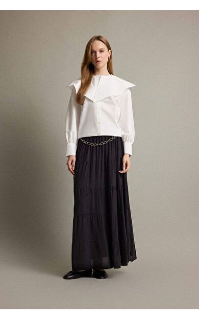 A Kesim Maxi Etek F9416AX25AUBK81