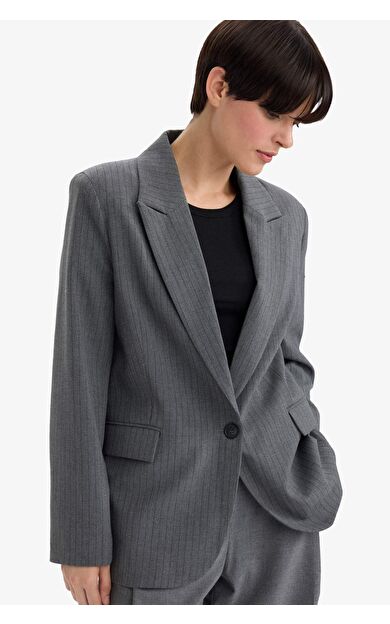 DeFacto Regular Fit Ceket Yaka Blazer Ceket F9465AX25AUGR93