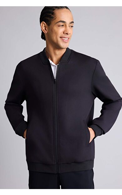 DeFacto Standart Fıt Dik Yaka Hırka