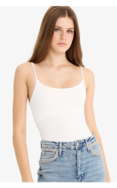 DeFacto İnce Askılı Basic Düz Çıtçıtlı Body
