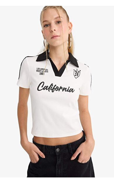 Coool Fitted Baskılı Ribana Kısa Kollu Tişört F9536AX25HSWT32