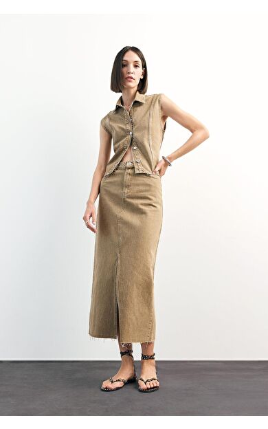 DeFacto Long Fit Midi Jean Etek F9560AX25SMBN306