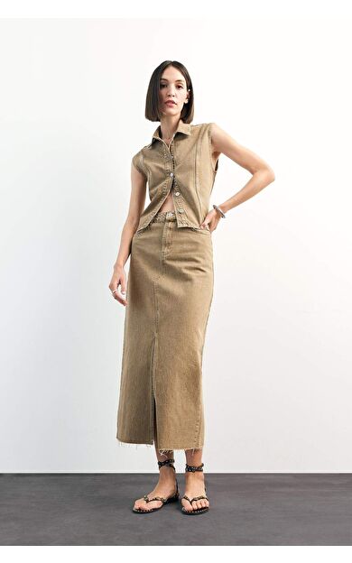 DeFacto Long Fit Midi Jean Etek F9560AX25SMBN306