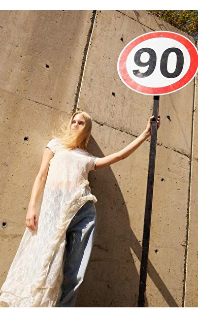 Coool A Kesim V Yaka Dantel Askılı Maxi Elbise