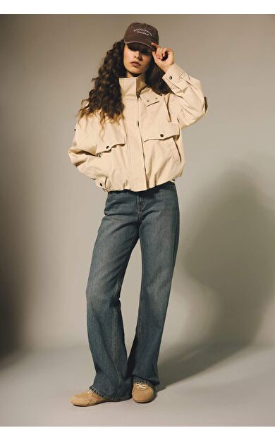 DeFacto Straight Wide Yüksek Bel Geniş Paça Jean Kar Yıkamalı Pantolon