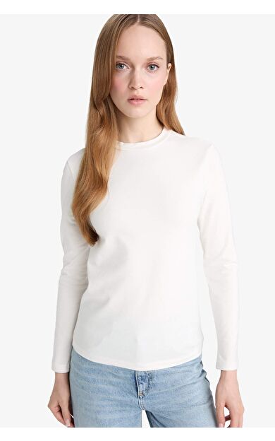 DeFacto Slim Fit Dar Kesim Yarım Balıkçı Yaka Uzun Kollu Tunik