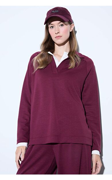 Regular Fit Kayık Yaka Uzun Kollu Tunik