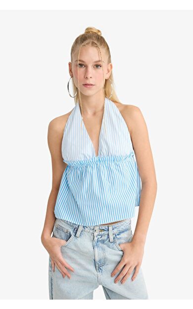 DeFacto Coool Poplin Kolsuz Bluz