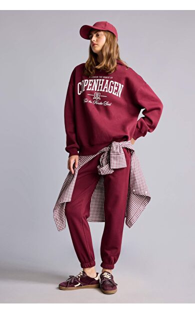 DeFacto Okula Dönüş Jogger Fıt Basıc Düz Kalın Sweatshirt Kumaşı Pantolon