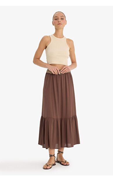 A Kesim Krinkıl Viskon Etek