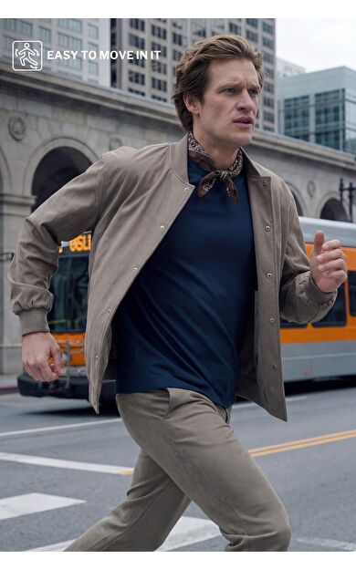 Slim Fit Dar Kesim Astarlı Çıtçıtlı Mont